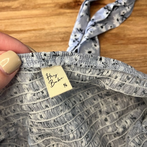 Smocked floral halter top - Picture 3 of 3